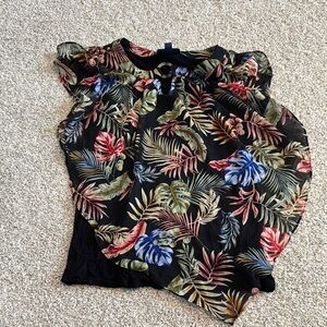 Apt. 9 Black Floral Top